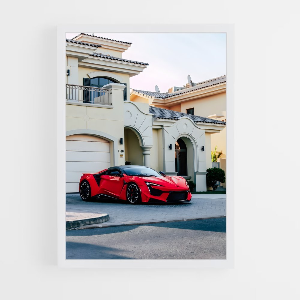 Poster Fenyr Éclat Rouge – affiche W Motors (vue 3)